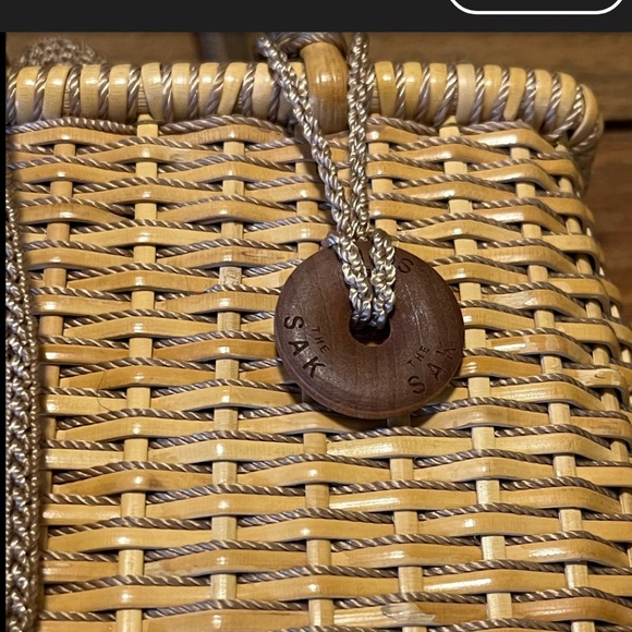 The SAK Wicker Drawstring Box Basket Bag - Picture 3 of 10